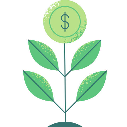 plant with money as a flower